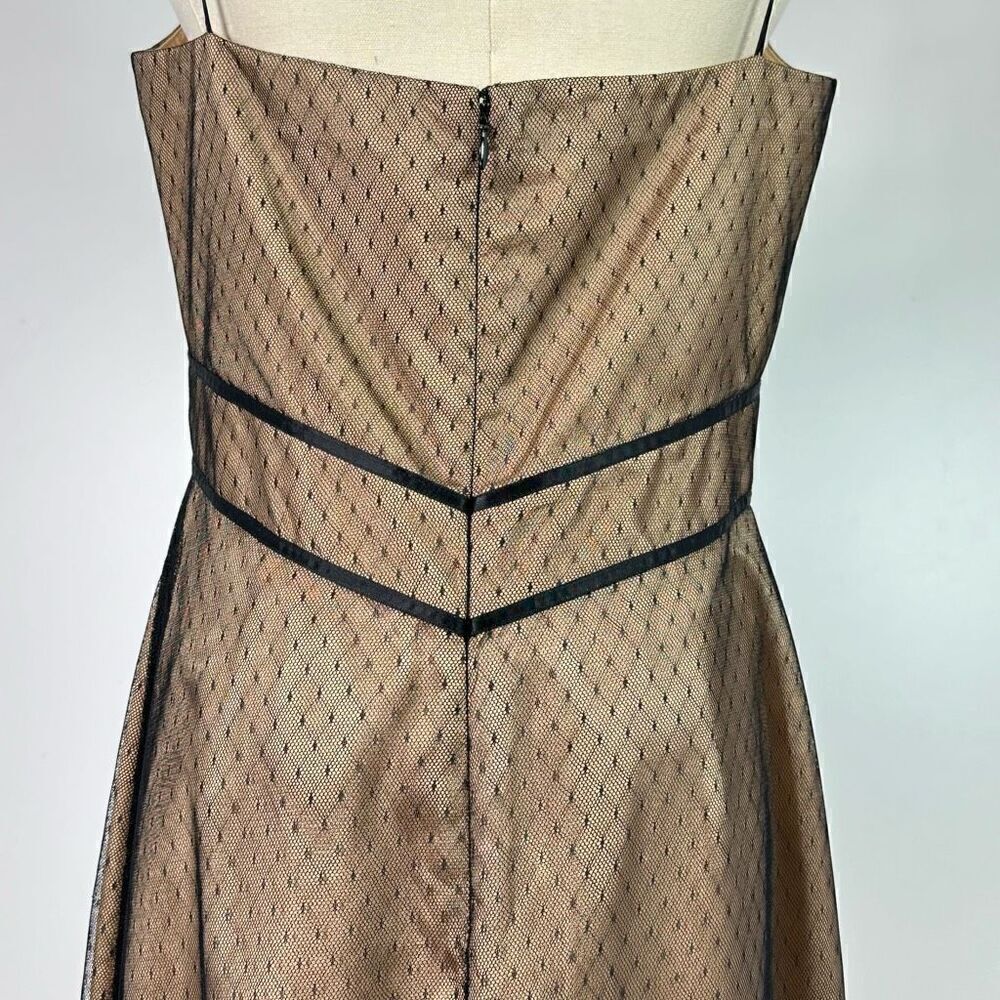 ABS Allen Schwartz Dress Lace Overlay Sz 8 Coquette Fairy Whimsy Goth Date Night - Picture 7 of 11